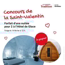 Participez et remportez une nuitée pour deux au prestigieux hôtel de glace !