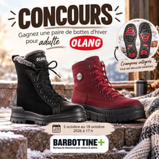 Participez au concours pour gagner des bottes Olang pour adultes!