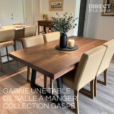Participez au concours et remportez une table de salle à manger de la collection GASPÉ sur mesure!