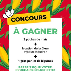 Participez au concours pour gagner votre épluchette de maïs!