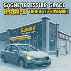 Concours Garand Pneus et Mécanique - Remportez vos balais d'essuie-glace Rain-X !
