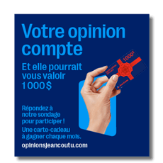 Concours Jean-Coutu : Remportez chaque mois une carte-cadeau de 1 000 dollars !