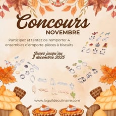 Participez au concours La Guilde Culinaire pour tenter de remporter l'un des quatre sets d'emporte-pièces.