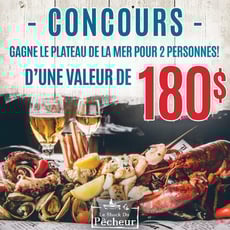 Concours au Shack du Pêcheur : Plateau de fruits de mer pour deux à remporter