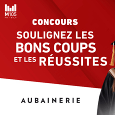Concours M105 : Gagnez 100$ à dépenser chez l'Aubainerie!