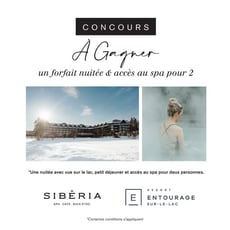 Concours Sibéria Spa - RETRAITE THÉRAPEUTIQUE!