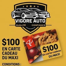 Participez à notre concours Vigore Auto et tentez de remporter une carte-cadeau de 100 $ du Maxi.