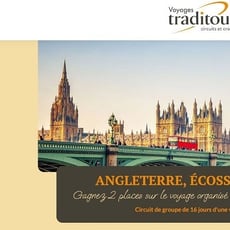 Participez au concours Traditours et remportez un voyage organisé pour deux au Royaume-Uni.