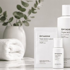 Recevez des échantillons gracieux de la lotion nettoyante triple action Optaderm.