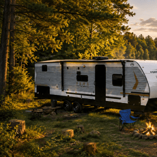 Triomphez en obtenant l'un des cinq séjours en roulotte de camping entièrement équipée.