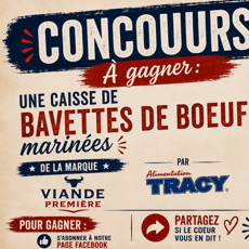 Participez pour gagner une caisse de 18 bavettes de bœuf marinées !