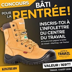 Remportez une paire de bottes de travail Warthog de Tracker lors de ce concours!