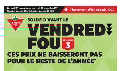  Canadian Tire - Solde d'Avant le Vendredi Fou