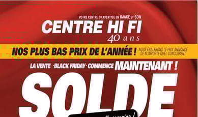  Centre HI-FI - Solde du Vendredi Fou
