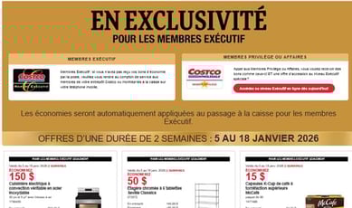Économies Costco pour les Membres Exécutif