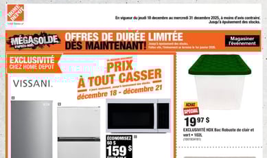  Home Depot - Méga Solde de l'après-noël