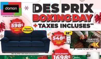  Meubles Domon - Soldes du Boxing Day
