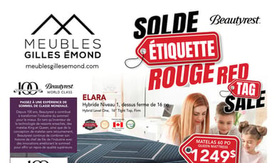  Meubles Gilles Émond - Solde Étiquette Rouge