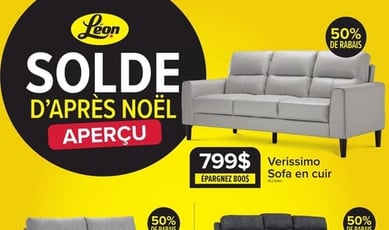  Meubles Léon - Aperçu du Solde d'Après-Noël
