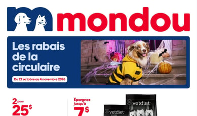 Mondou du 22 octobre au 4 novembre 2026