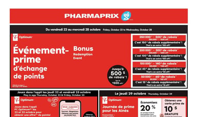Pharmaprix du 24 au 30 octobre 2026