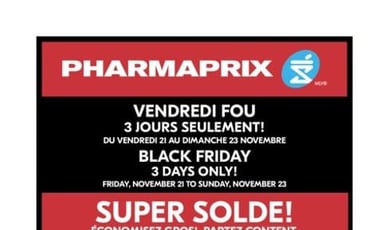  Pharmaprix - Vendredi Fou