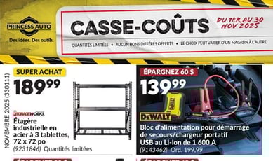  Princess Auto - Casse-Coûts