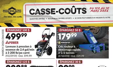  Princess Auto - Casse-Coûts