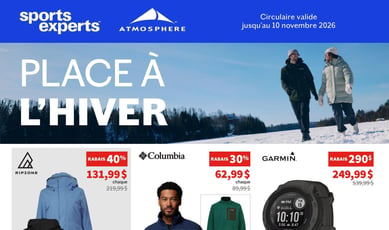 Sports Experts du 28 octobre au 10 novembre 2026
