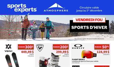  Sports Experts - Vendredi Fou : Sports d'hiver