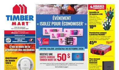 Timber Mart du 15 au 28 octobre 2026