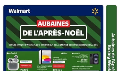  Walmart - Aubaines de l'Après-Noël