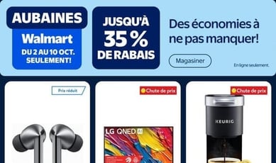  Walmart - Aubaines en ligne seulement
