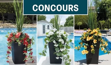 Participez au concours AquaMaxx.ca pour remporter une élégante paire de jardinières Véronneau !