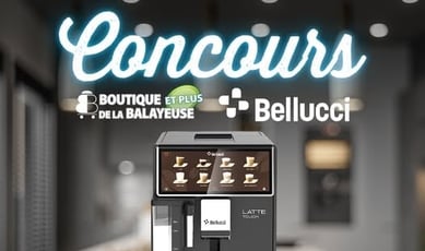 Participez au Concours Boutique de la Balayeuse et remportez une machine espresso Bellucci!