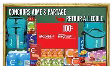 Participez pour remporter un lot de rentrée scolaire et une carte-cadeau de 100$ Bureau en gros.