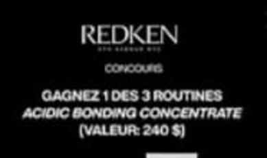 Participez au concours et remportez 1 des 3 routines Redken ABC!
