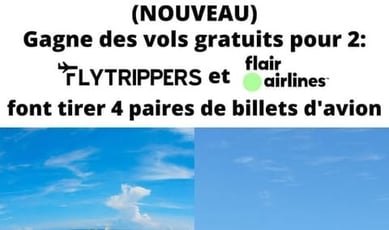Participer pour remporter l'un des quatre vols aller-retour gratuits vers toute destination Flair!