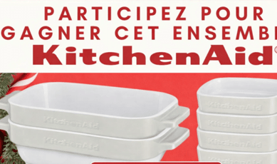 Participez à notre concours et remportez un ensemble de cuisson KitchenAid.