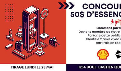 Participez au concours pour remporter 50 $ de carburant !