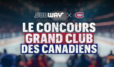 Participez au concours et remportez 50 $ Subway ainsi qu'un maillot de hockey !