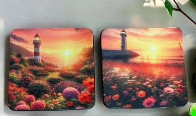 Participez pour gagner des sous-verres et porte-clés décoratifs élégants.