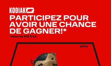 Participez au concours pour gagner deux paires de bottes de travail Kodiak Berg!