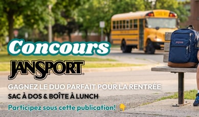 Gagnez un ensemble sac à dos et boîte à lunch JanSport!