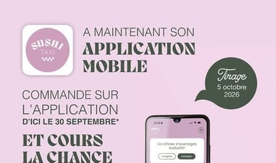 Participez afin de remporter une carte-cadeau Sushi Taxi d'une valeur totale de 1000$ !