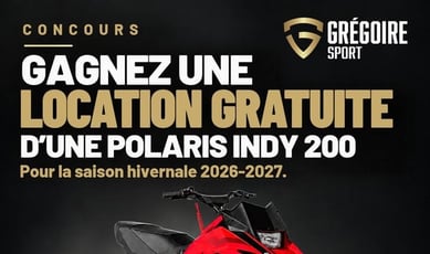 Participez au concours pour gagner une location gratuite de Polaris Indy 200!
