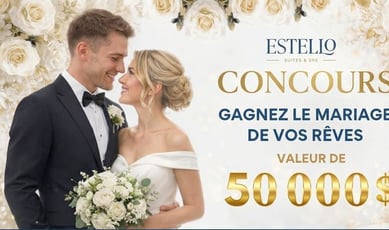 Participez pour remporter une cérémonie nuptiale de rêve, estimée à 50 000$!