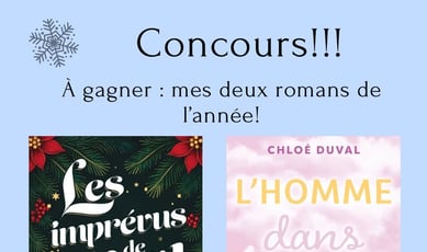 Participez au concours pour gagner les romans de Chloé Duval!