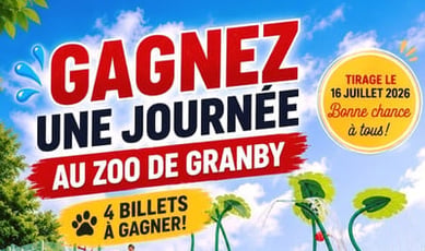Participez et remportez quatre billets pour le zoo de Granby et Amazoo!