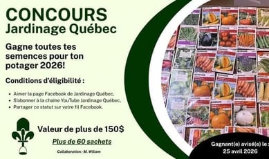 Participez au concours et remportez l'intégralité des semences pour votre potager!